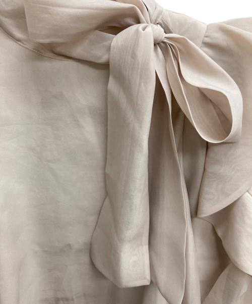 Snidel（スナイデル）Snidel (スナイデル) Sustainableオーガンシースルーブラウス ベージュ サイズ:ONE　SIZEの古着・服飾アイテム