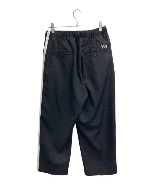 Y-3（ワイスリー）Y-3 (ワイスリー) 3ストライプ イージースラックス ワイドパンツ ブラック サイズ:XSの古着・服飾アイテム