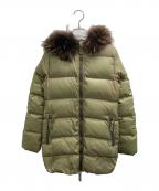 DUVETICAデュベティカ）の古着「Kappaラクーンファーダウンコート」｜カーキ