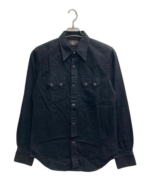 RRL（ダブルアールエル）RRL (ダブルアールエル) デニムウエスタンシャツ ブラック サイズ:Sの古着・服飾アイテム