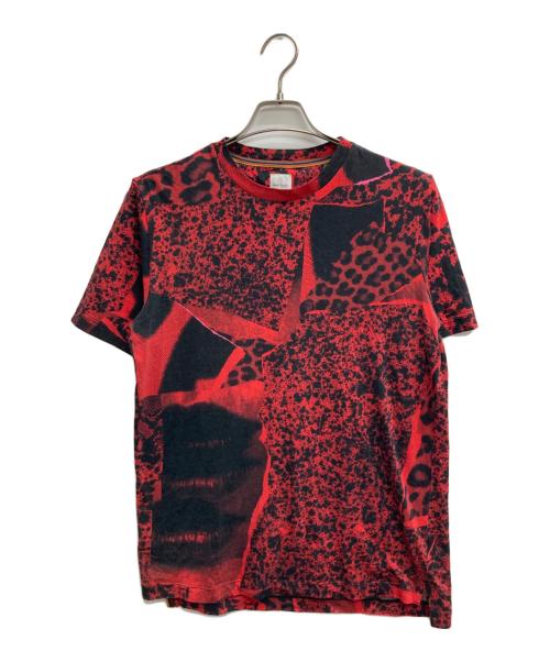 PAUL SMITH（ポールスミス）Paul Smith (ポールスミス) 総柄Tシャツ レッド サイズ:Mの古着・服飾アイテム