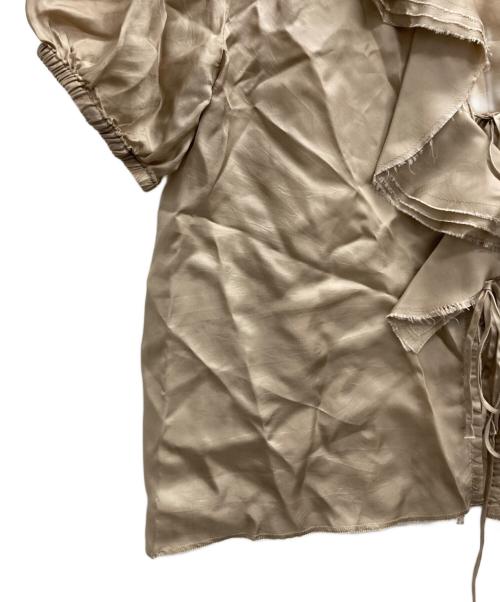 provoke（プロヴォーク）PROVOKE (プロヴォーク) cupro raffle collar BL ブラウン サイズ:Fの古着・服飾アイテム