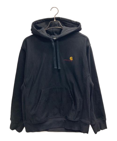 CarHartt（カーハート）CarHartt (カーハート) HOODED AMERICAN SCRIPT SWEATSHIRT ブラック サイズ:Mの古着・服飾アイテム