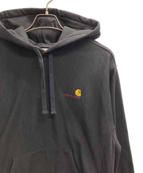 CarHartt（カーハート）CarHartt (カーハート) HOODED AMERICAN SCRIPT SWEATSHIRT ブラック サイズ:Mの古着・服飾アイテム