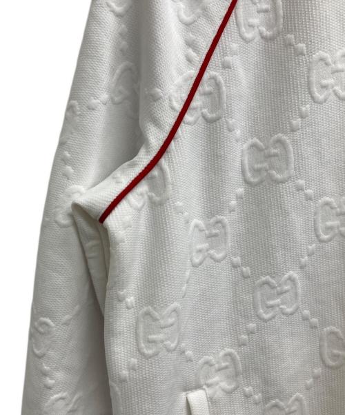 GUCCI（グッチ）GUCCI (グッチ) GG Jacquard Jersey Zip Jacket ホワイト サイズ:Lの古着・服飾アイテム