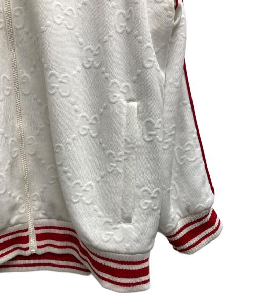 GUCCI（グッチ）GUCCI (グッチ) GG Jacquard Jersey Zip Jacket ホワイト サイズ:Lの古着・服飾アイテム
