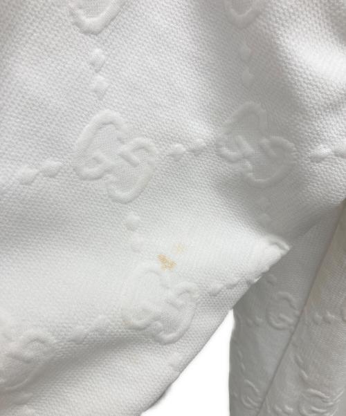 GUCCI（グッチ）GUCCI (グッチ) GG Jacquard Jersey Zip Jacket ホワイト サイズ:Lの古着・服飾アイテム