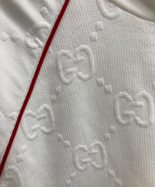 GUCCI（グッチ）GUCCI (グッチ) GG Jacquard Jersey Zip Jacket ホワイト サイズ:Lの古着・服飾アイテム