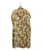 SUMI STYLEスミ スタイル）の古着「ノースリーブ柄ワンピース」｜ベージュ