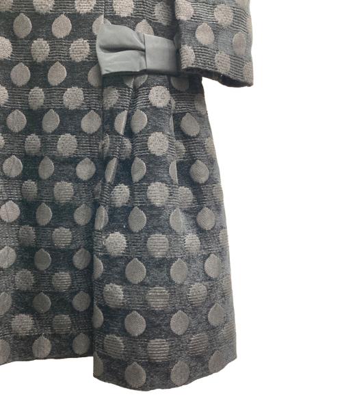 M'S GRACY（エムズグレイシー）M'S GRACY (エムズグレイシー) ドットとリボンのワンピース ブラック サイズ:38の古着・服飾アイテム