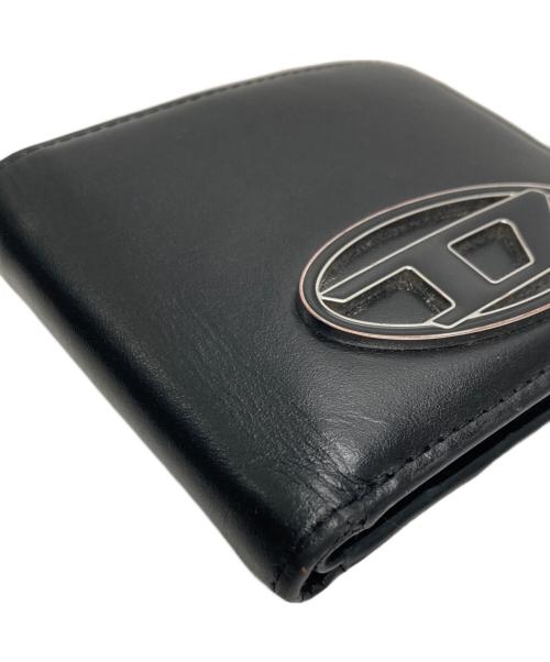 DIESEL（ディーゼル）DIESEL (ディーゼル) Leather bi-fold wallet ブラックの古着・服飾アイテム