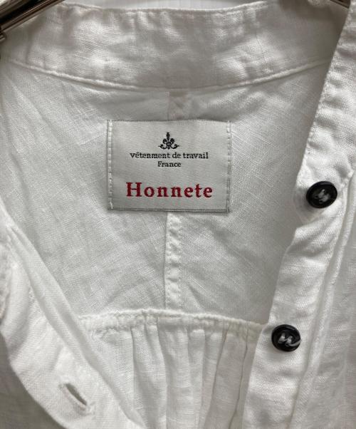 Honnete（オネット）Honnete (オネット) リネンシャツワンピース ホワイト サイズ:不明（実寸サイズをご確認ください）の古着・服飾アイテム