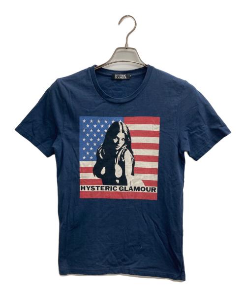 Hysteric Glamour（ヒステリックグラマー）Hysteric Glamour (ヒステリックグラマー) プリントTシャツ ネイビー サイズ:Sの古着・服飾アイテム