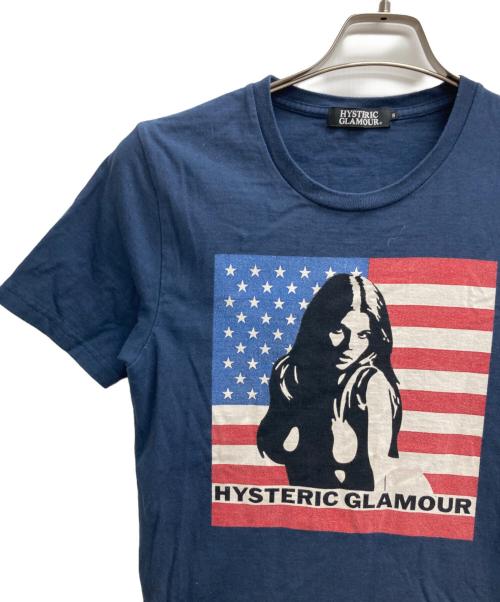 Hysteric Glamour（ヒステリックグラマー）Hysteric Glamour (ヒステリックグラマー) プリントTシャツ ネイビー サイズ:Sの古着・服飾アイテム