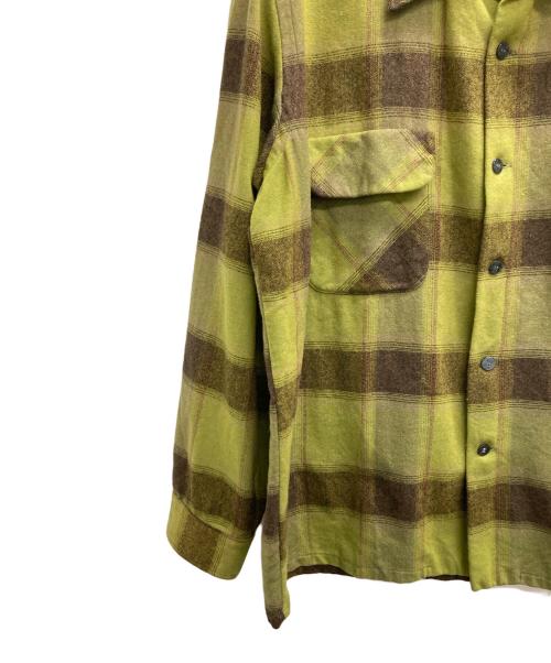 REGAL（リーガル）REGAL (リーガル) チェックフラップオープンカラーシャツ グリーン サイズ:Lの古着・服飾アイテム