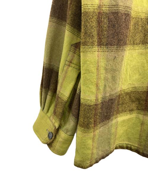 REGAL（リーガル）REGAL (リーガル) チェックフラップオープンカラーシャツ グリーン サイズ:Lの古着・服飾アイテム