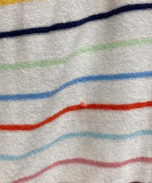 PALACE（パレス）PALACE (パレス) パイルボーダーポロシャツ ホワイト サイズ:Mの古着・服飾アイテム