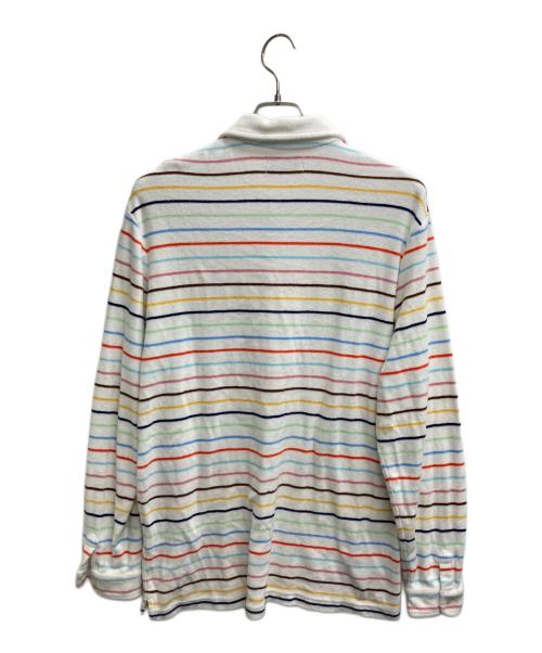 PALACE（パレス）PALACE (パレス) パイルボーダーポロシャツ ホワイト サイズ:Mの古着・服飾アイテム