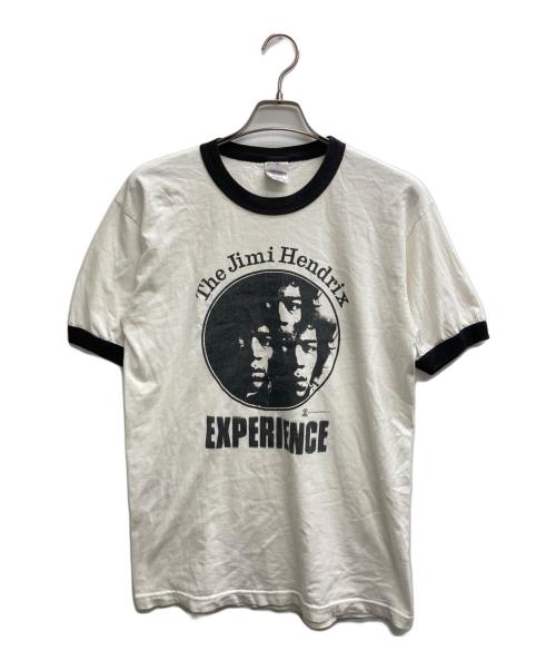 JIMI HENDRIX（ジミ・ヘンドリックス）JIMI HENDRIX (ジミ・ヘンドリックス) ALSTYLE APPAREL & ACTIVEWEAR (アレスタイルアパレル＆アクティブウェア) リンガーTシャツ ホワイト サイズ:Mの古着・服飾アイテム