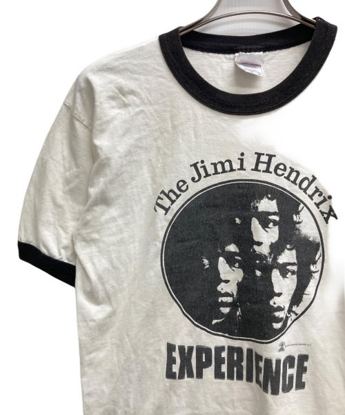 JIMI HENDRIX（ジミ・ヘンドリックス）JIMI HENDRIX (ジミ・ヘンドリックス) ALSTYLE APPAREL & ACTIVEWEAR (アレスタイルアパレル＆アクティブウェア) リンガーTシャツ ホワイト サイズ:Mの古着・服飾アイテム