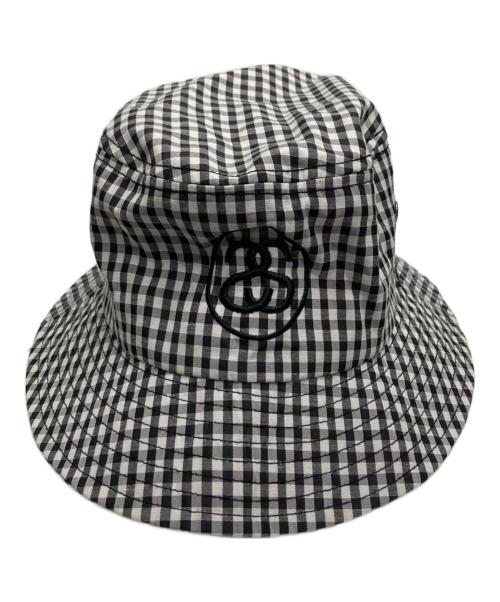 stussy（ステューシー）stussy (ステューシー) ギンガムチェックハット グレー サイズ:S-Mの古着・服飾アイテム