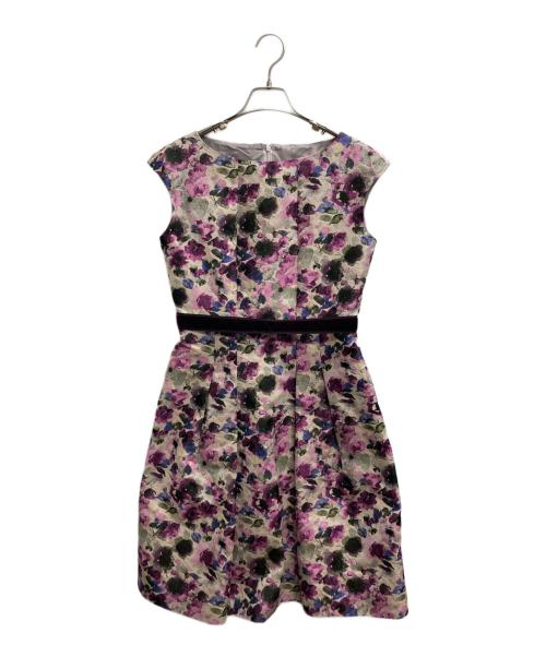 ANAYI（アナイ）ANAYI (アナイ) フラワージャガードタックワンピース ピンク サイズ:38の古着・服飾アイテム