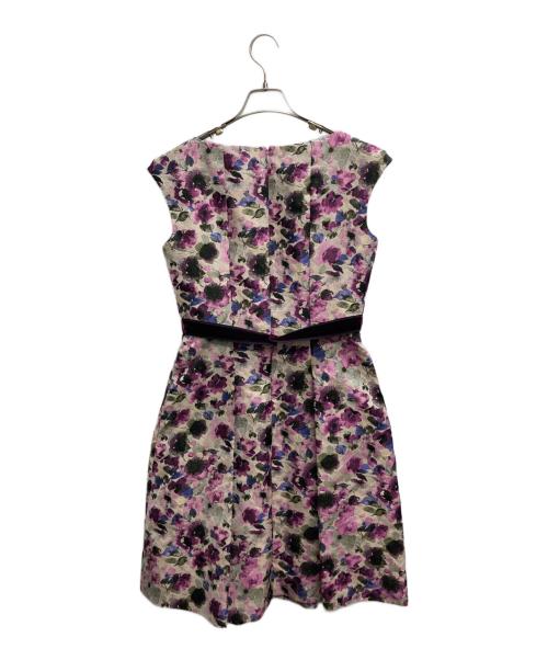 ANAYI（アナイ）ANAYI (アナイ) フラワージャガードタックワンピース ピンク サイズ:38の古着・服飾アイテム