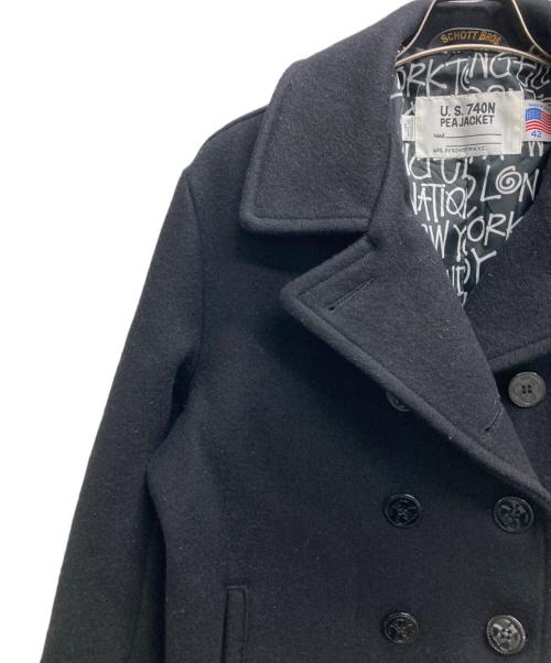 Schott（ショット）Schott (ショット) stussy (ステューシー) Pコート ブラック サイズ:42の古着・服飾アイテム