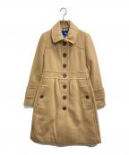 BURBERRY BLUE LABELバーバリーロンドンブルーレーベル）の古着「アンゴラ混コート」｜ベージュ