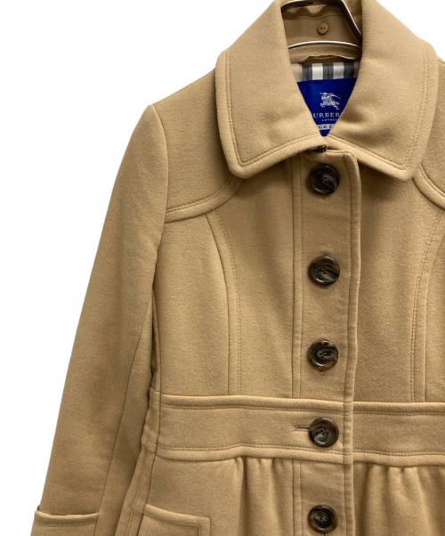 BURBERRY BLUE LABEL（バーバリーロンドンブルーレーベル）BURBERRY BLUE LABEL (バーバリーロンドンブルーレーベル) アンゴラ混コート ベージュ サイズ:38の古着・服飾アイテム