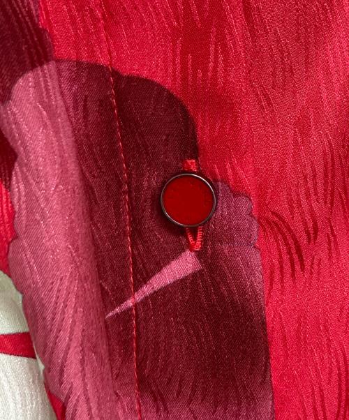 LEONARD（レオナール）LEONARD (レオナール) 総柄シルクワンピース レッド サイズ:36の古着・服飾アイテム