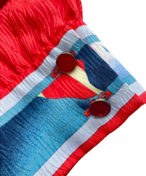 LEONARD（レオナール）LEONARD (レオナール) 総柄シルクワンピース レッド サイズ:36の古着・服飾アイテム