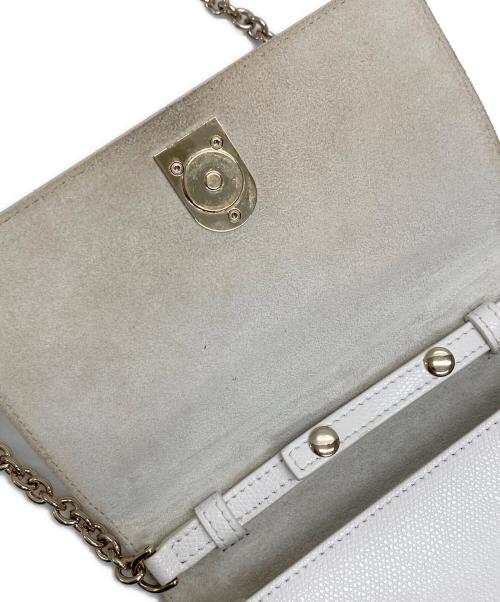 FURLA（フルラ）FURLA (フルラ) チェーンショルダーバッグ ホワイトの古着・服飾アイテム