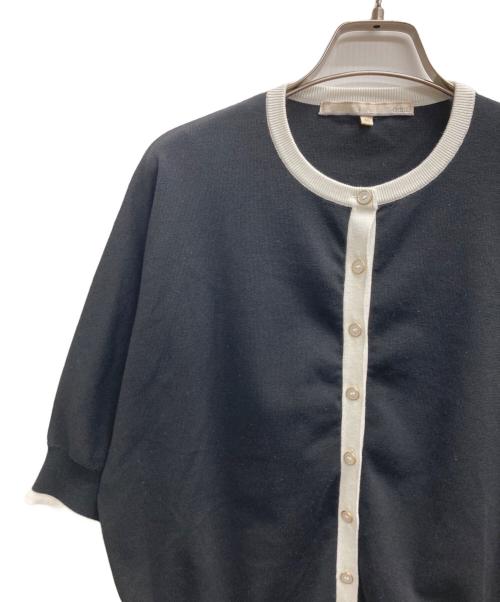 自由区（ジユウク）自由区 (ジユウク) バイカラーニット ブラック サイズ:40の古着・服飾アイテム