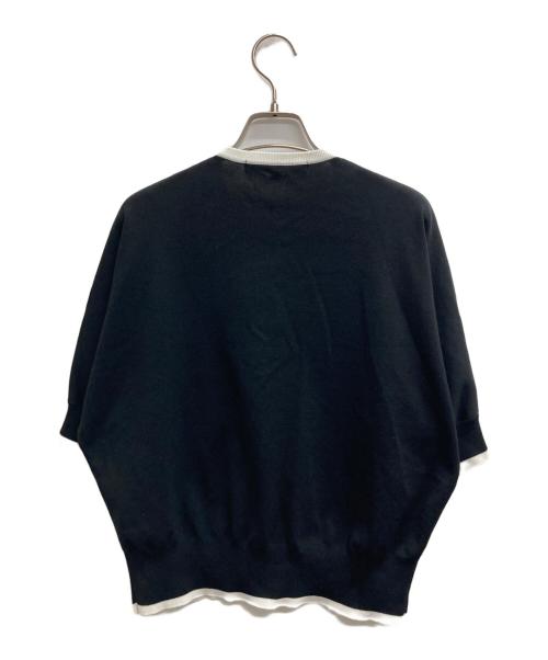 自由区（ジユウク）自由区 (ジユウク) バイカラーニット ブラック サイズ:40の古着・服飾アイテム