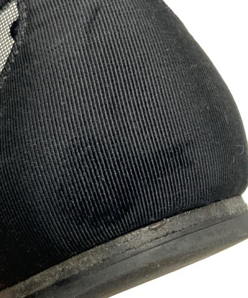 Salvatore Ferragamo（サルヴァトーレ フェラガモ）Salvatore Ferragamo (サルヴァトーレ フェラガモ) ヴァラリボンシースルードットバレエシューズ ブラック サイズ:5　1/2Dの古着・服飾アイテム