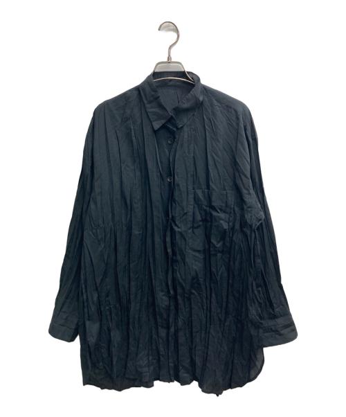 ISSEY MIYAKE（イッセイミヤケ）ISSEY MIYAKE (イッセイミヤケ) シワ加工シャツ ブラック サイズ:Mの古着・服飾アイテム