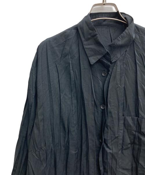 ISSEY MIYAKE（イッセイミヤケ）ISSEY MIYAKE (イッセイミヤケ) シワ加工シャツ ブラック サイズ:Mの古着・服飾アイテム