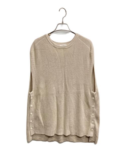 23区（ニジュウサンク）23区 (ニジュウサンク) コットンギマ ニット ベスト アイボリー サイズ:44の古着・服飾アイテム