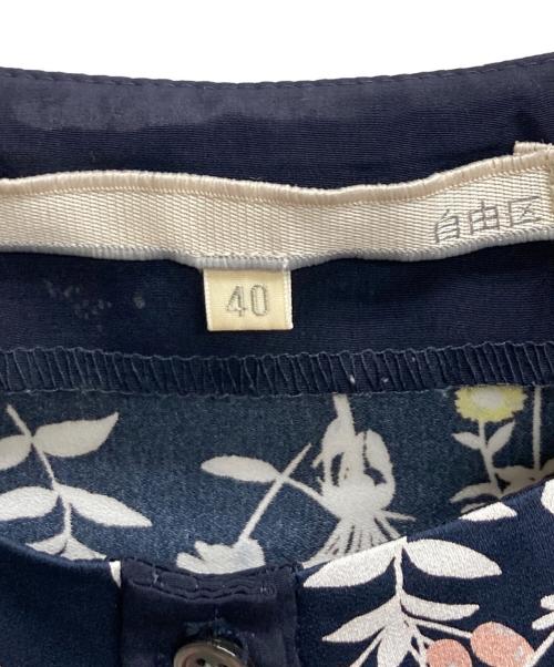 自由区（ジユウク）自由区 (ジユウク) ハーバルフロープリント ワンピース ネイビー サイズ:40の古着・服飾アイテム