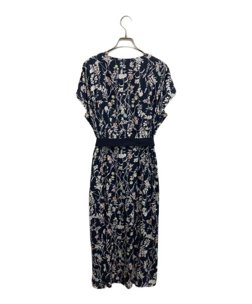 自由区（ジユウク）自由区 (ジユウク) ハーバルフロープリント ワンピース ネイビー サイズ:40の古着・服飾アイテム
