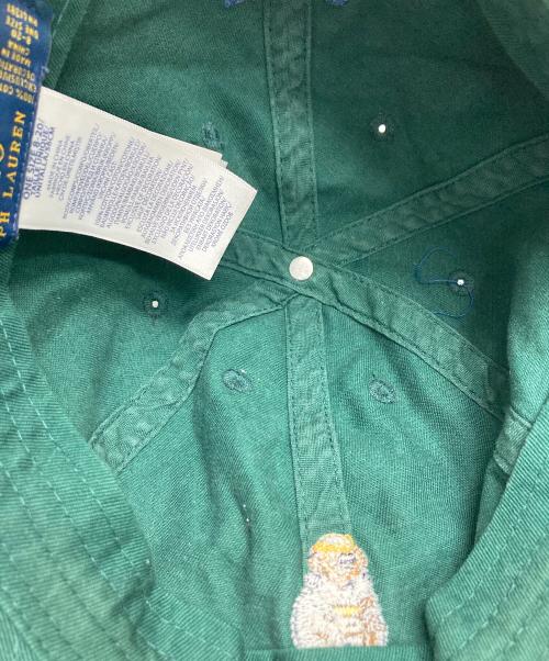 POLO RALPH LAUREN（ポロ・ラルフローレン）POLO RALPH LAUREN (ポロ・ラルフローレン) ポロベア刺繍キャップ グリーン サイズ:表記無し（実寸サイズをご参照下さい）の古着・服飾アイテム