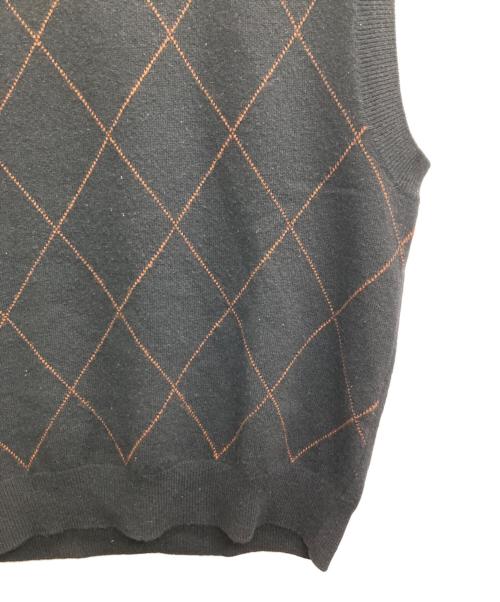 MARGARET HOWELL（マーガレットハウエル）MARGARET HOWELL (マーガレットハウエル) FINE WOOL GRAPHIC ARGYLE ブラック サイズ:2の古着・服飾アイテム