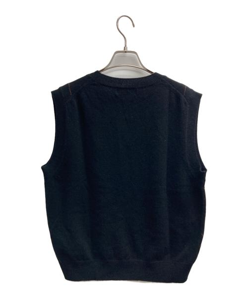 MARGARET HOWELL（マーガレットハウエル）MARGARET HOWELL (マーガレットハウエル) FINE WOOL GRAPHIC ARGYLE ブラック サイズ:2の古着・服飾アイテム