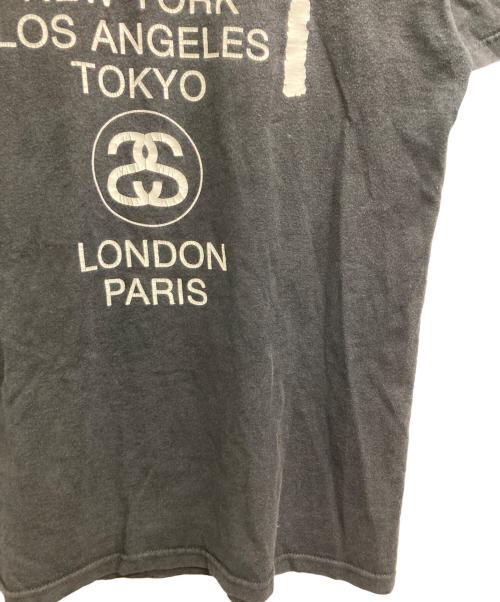 stussy（ステューシー）stussy (ステューシー) WORLD TOUR TEE ブラック サイズ:Lの古着・服飾アイテム