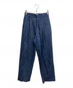 MACPHEEマカフィー）の古着「リアクティブデニム タックテーパードパンツ」｜ネイビー