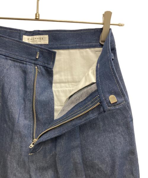 MACPHEE（マカフィー）MACPHEE (マカフィー) リアクティブデニム タックテーパードパンツ ネイビー サイズ:32の古着・服飾アイテム