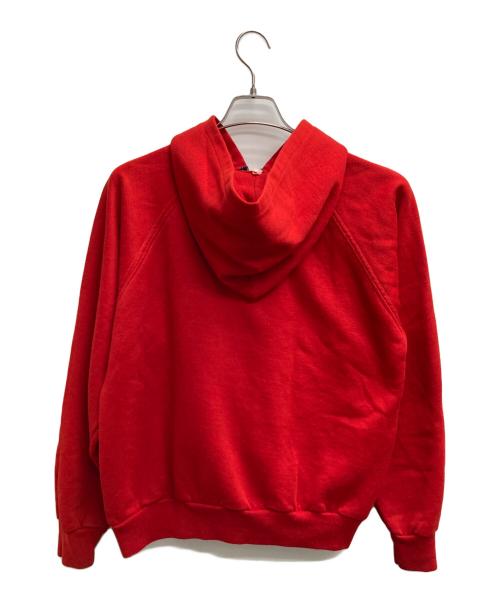 USED（ユーズド）USED (ユーズド) アクリルジップパーカー レッド サイズ:表記無しの古着・服飾アイテム