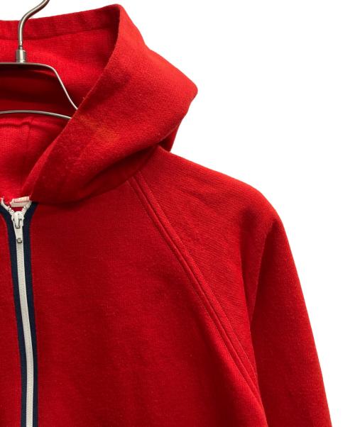 USED（ユーズド）USED (ユーズド) アクリルジップパーカー レッド サイズ:表記無しの古着・服飾アイテム