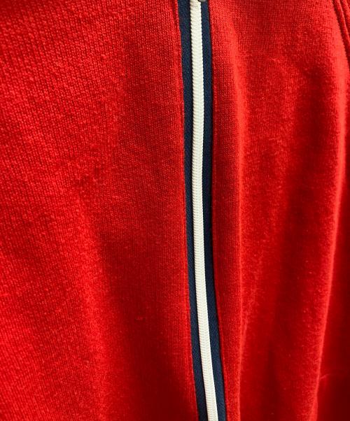 USED（ユーズド）USED (ユーズド) アクリルジップパーカー レッド サイズ:表記無しの古着・服飾アイテム
